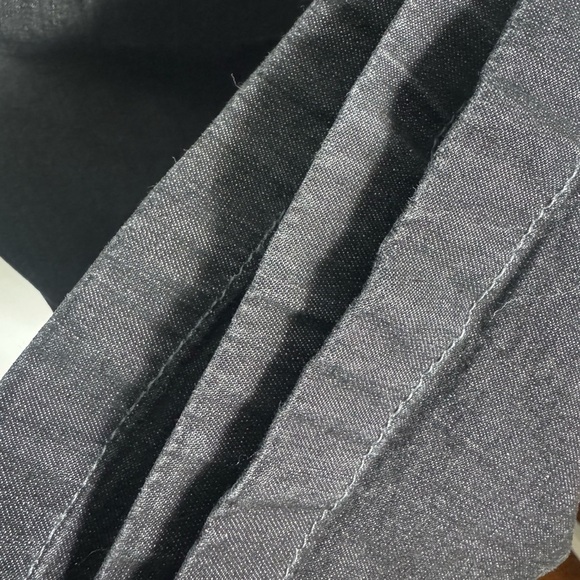 Eileen Fisher Organic Cotton Straight Leg Gray Black Jeans Size 12 - Picture 8 of 14